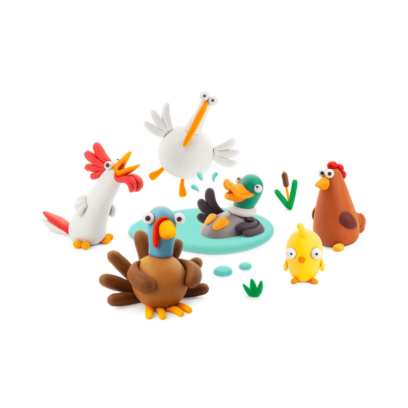 Hey Clay Yaratıcı Kil Seti - Farm Birds