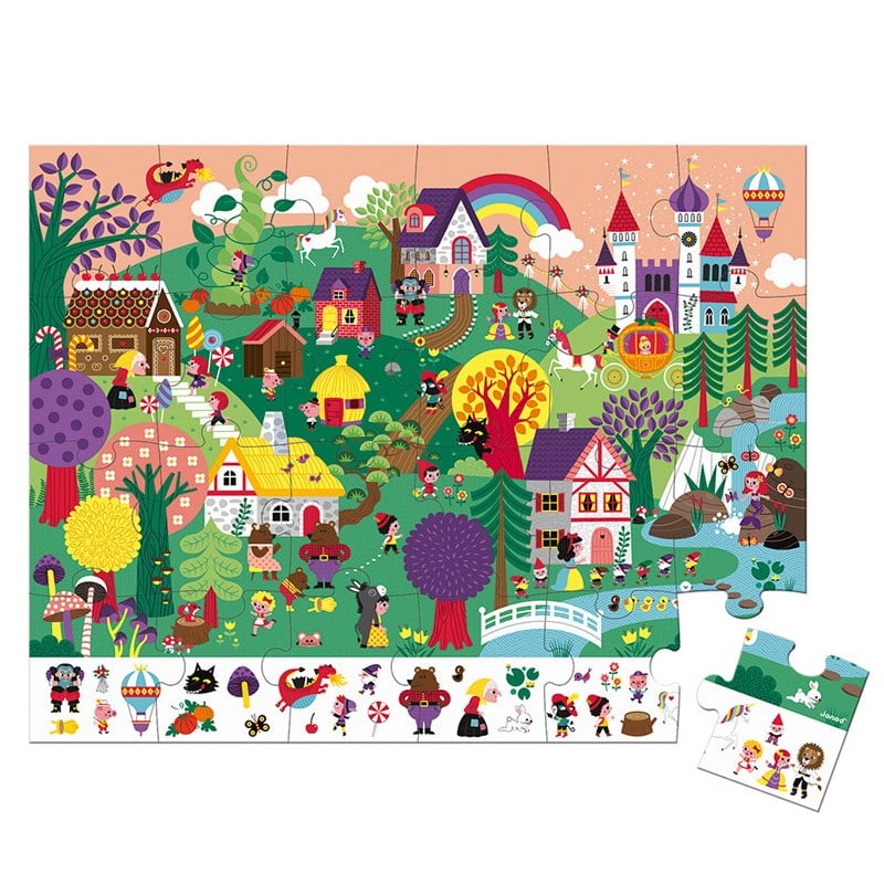 Janod 24 Parça Puzzle ve Bulmaca Masal