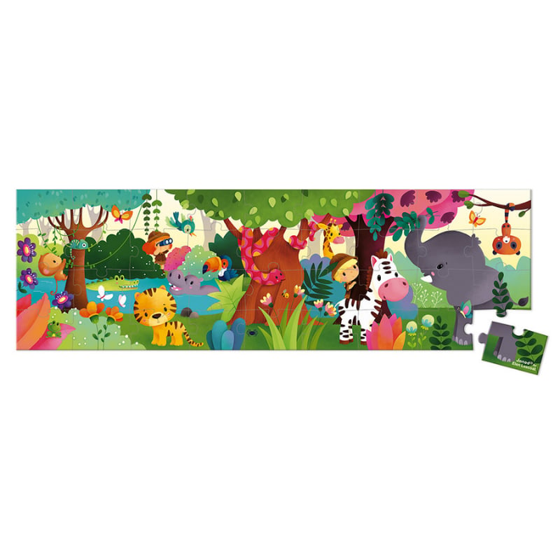 Janod 36 Parça Panoramik Puzzle - Orman