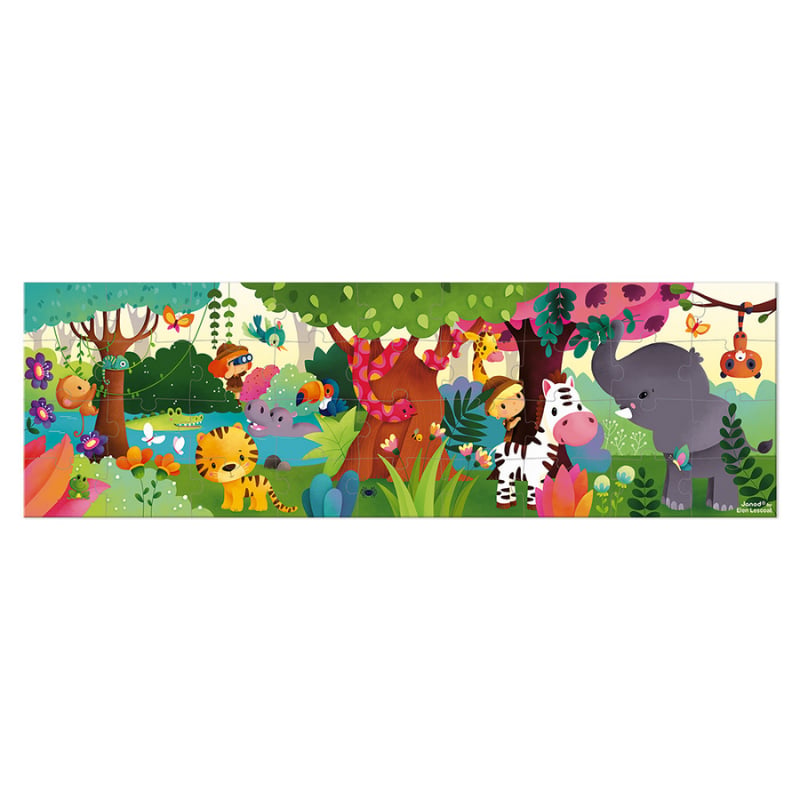 Janod 36 Parça Panoramik Puzzle - Orman