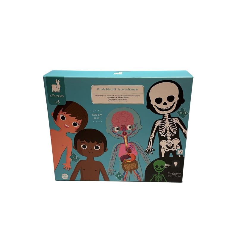 Janod Öğretici Puzzle - İnsan Vücudu 4'lü Set