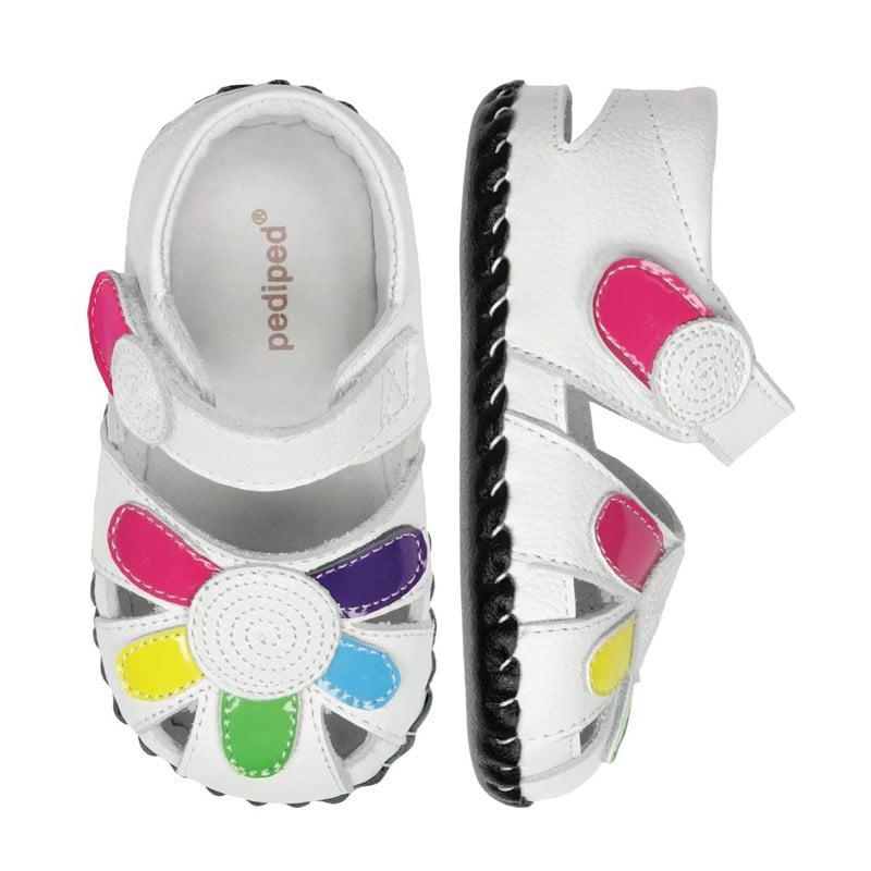Pediped Daisy White Multi