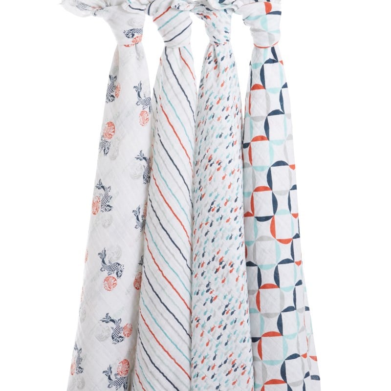 Aden Anais Dörtlü Müslin Set/Tea  Fish Pond