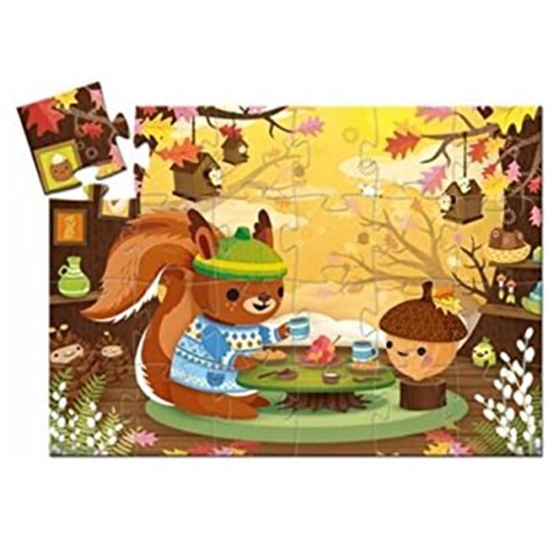 Djeco Dekoratif Puzzle 24 Parça/The squirrel’s snack