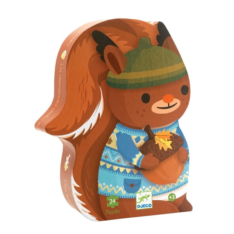 Djeco Dekoratif Puzzle 24 Parça/The squirrel’s snack