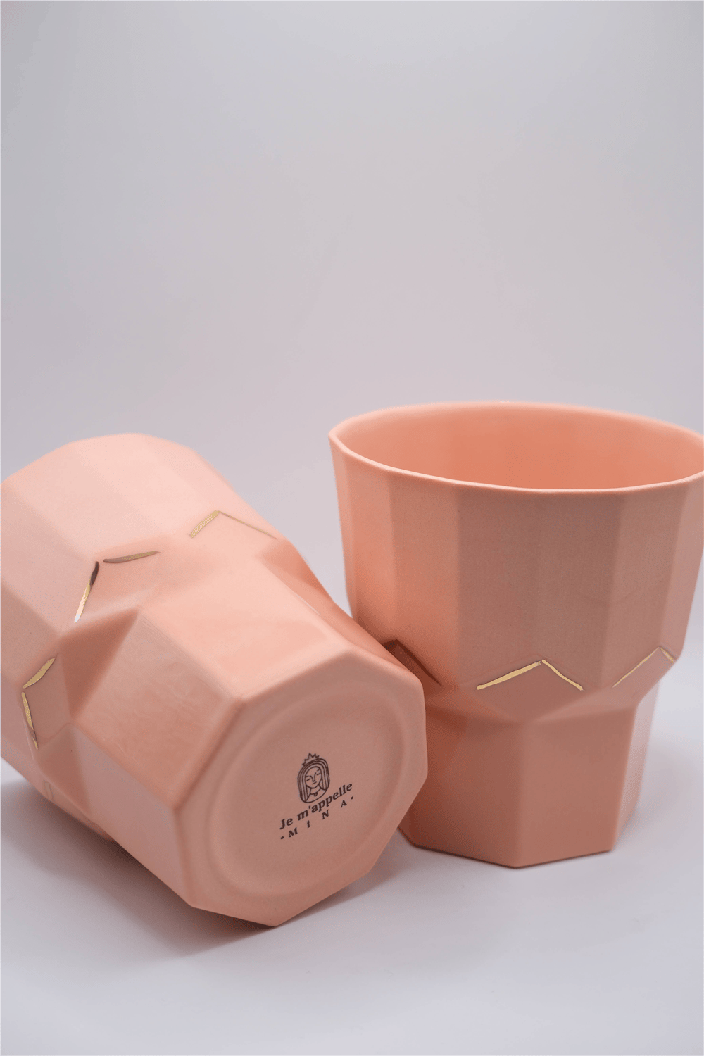 Facet Tumbler - Light Tangerine