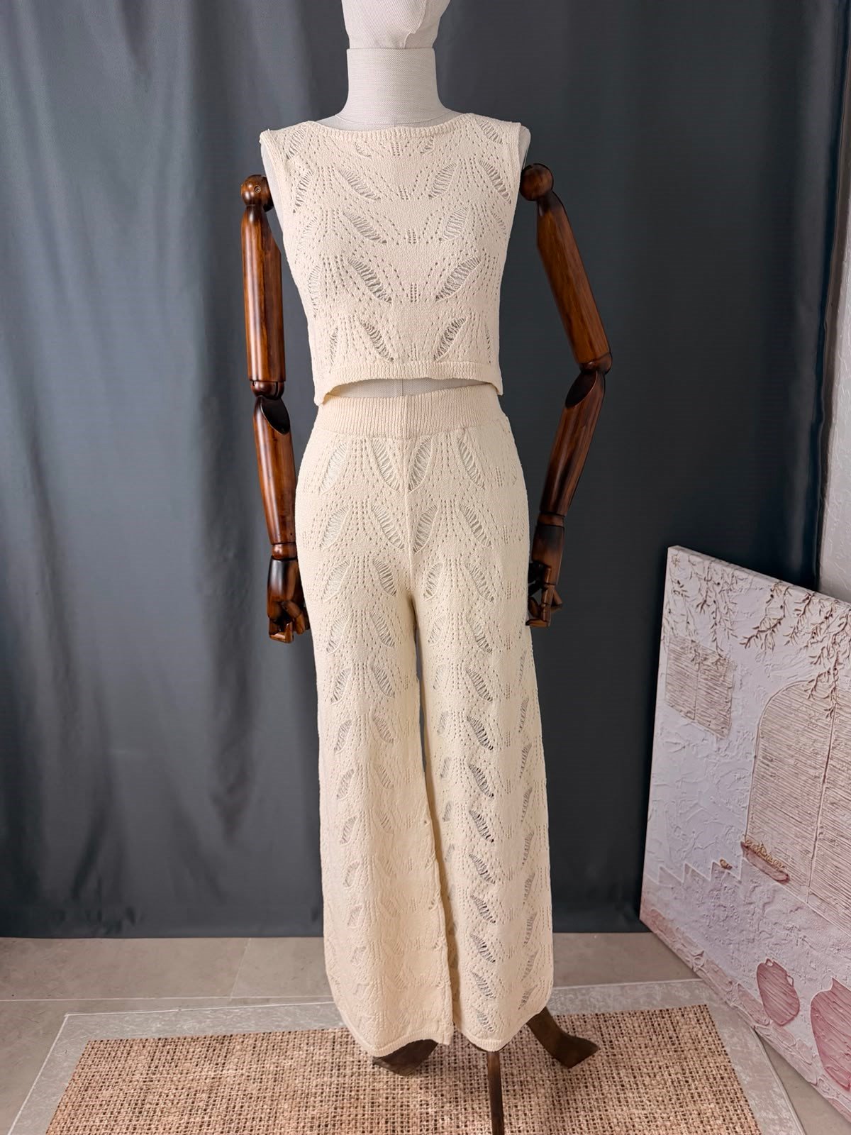 AJURLU CROP PANTOLON TAKIM