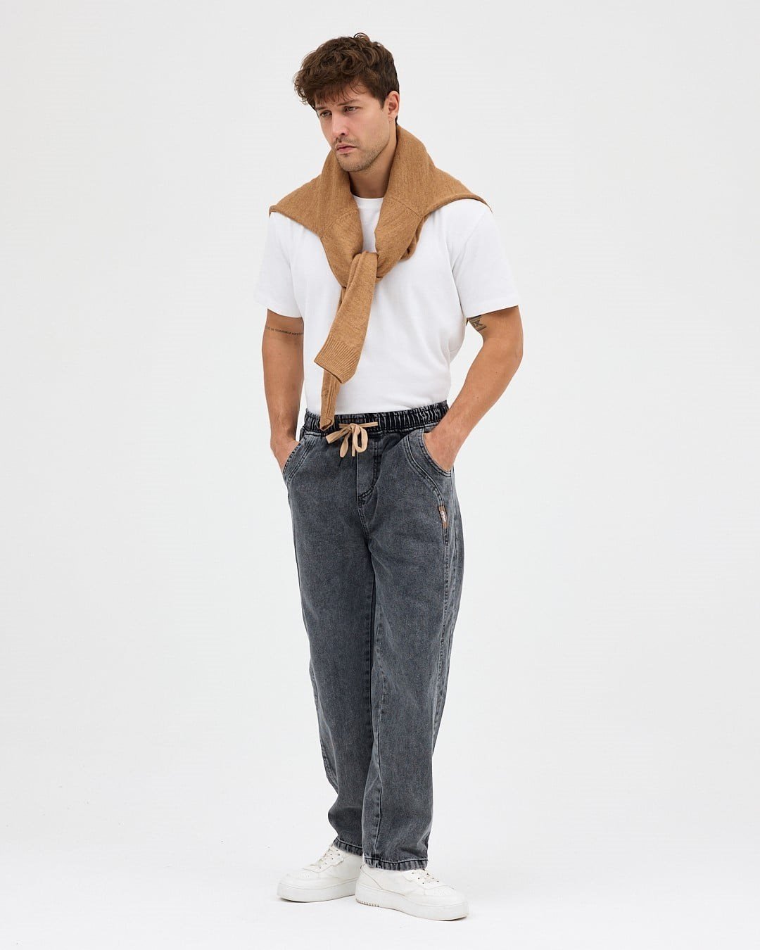AMERİCANO BAGGY JEAN  KOT PANTOLON (FÜME)