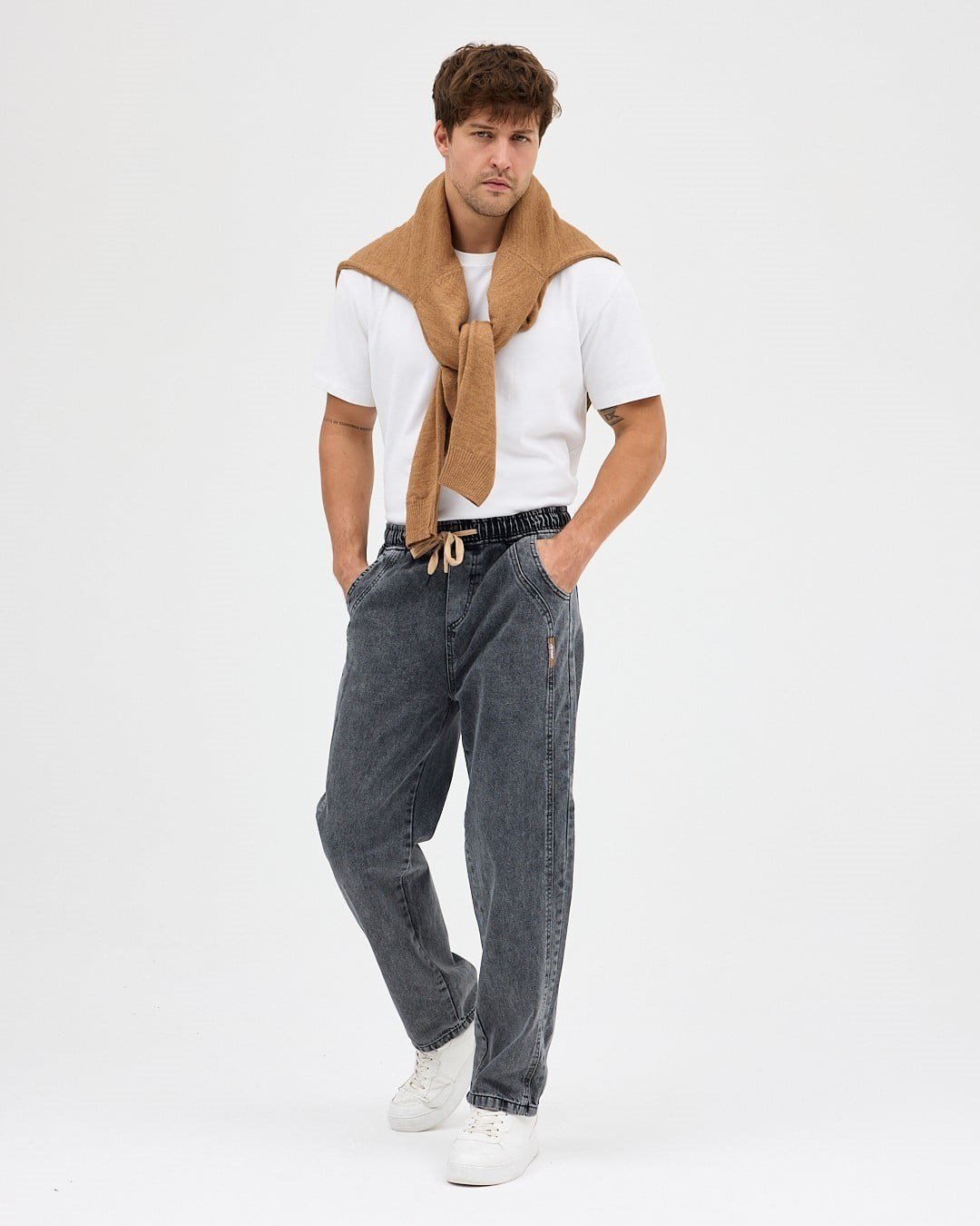 AMERİCANO BAGGY JEAN  KOT PANTOLON (FÜME)