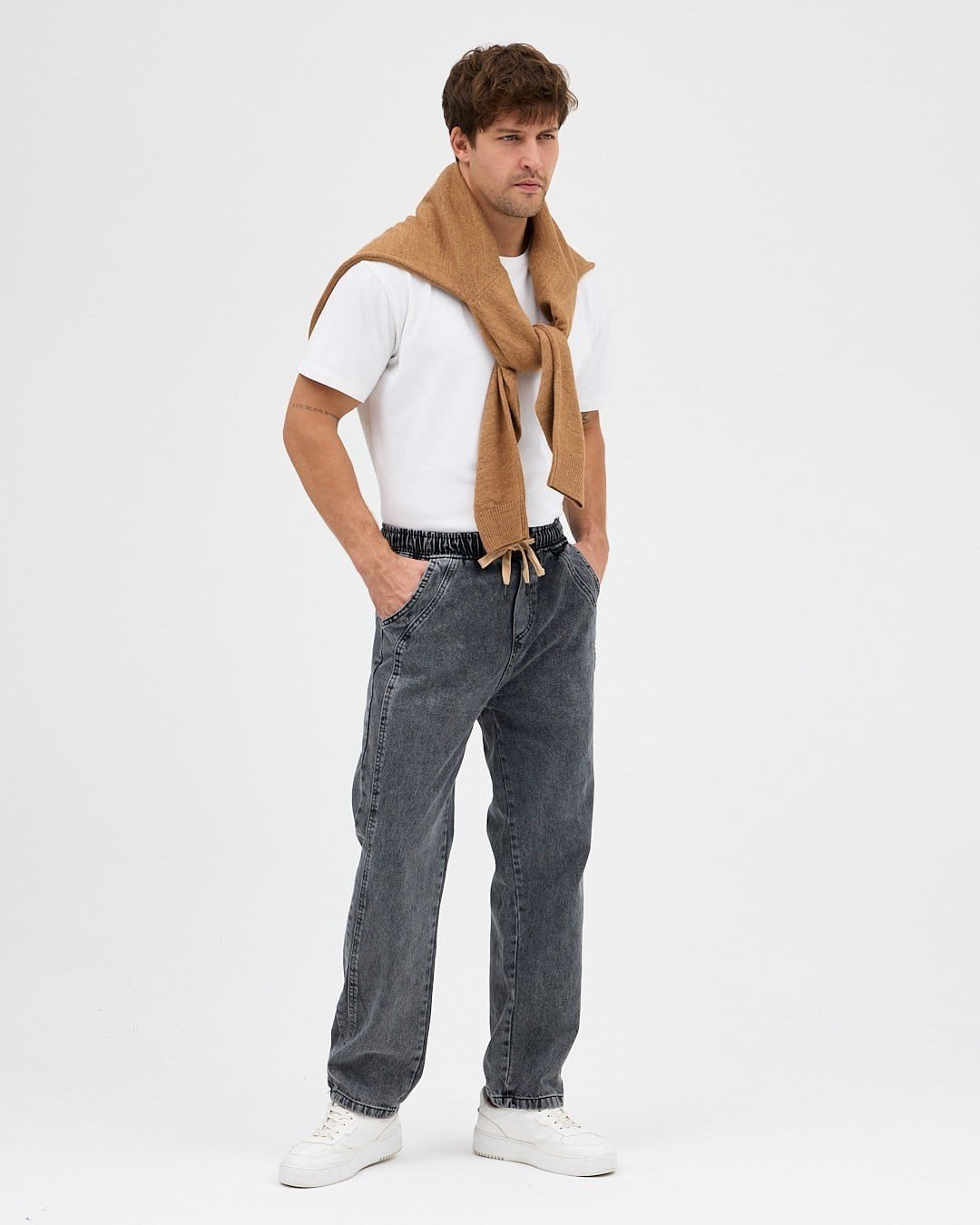 AMERİCANO BAGGY JEAN  KOT PANTOLON (FÜME)