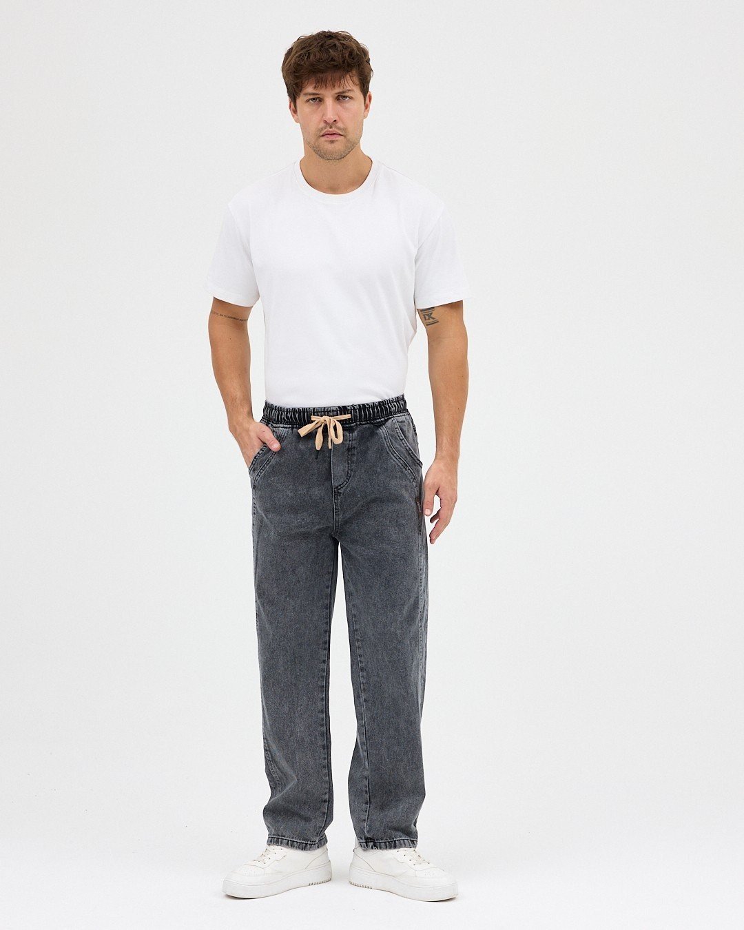 AMERİCANO BAGGY JEAN  KOT PANTOLON (FÜME)