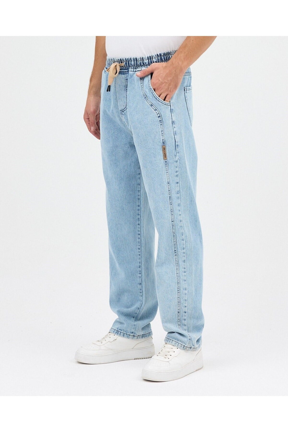 AMERİCANO BAGGY JEAN PANTOLON (BUZ MAVİSİ)