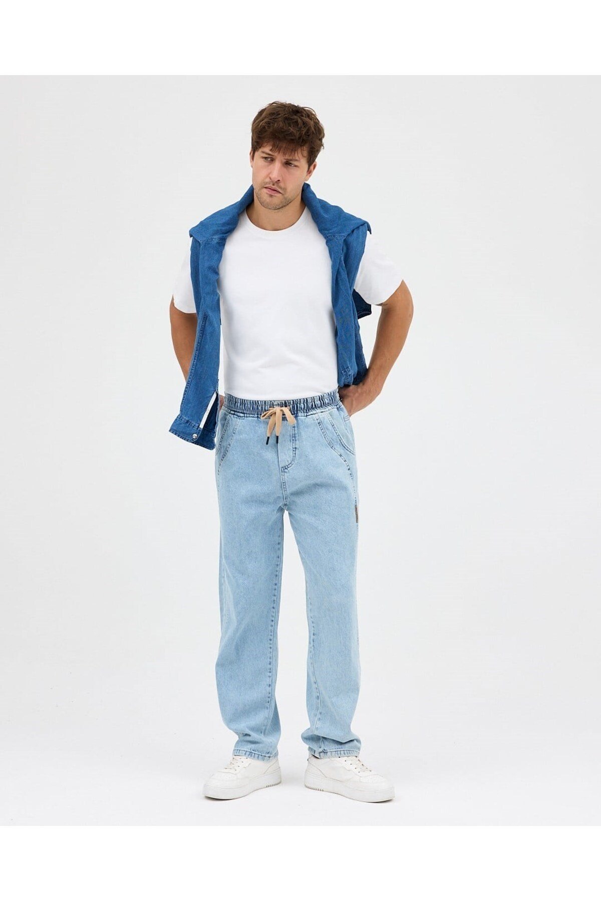 AMERİCANO BAGGY JEAN PANTOLON (BUZ MAVİSİ)