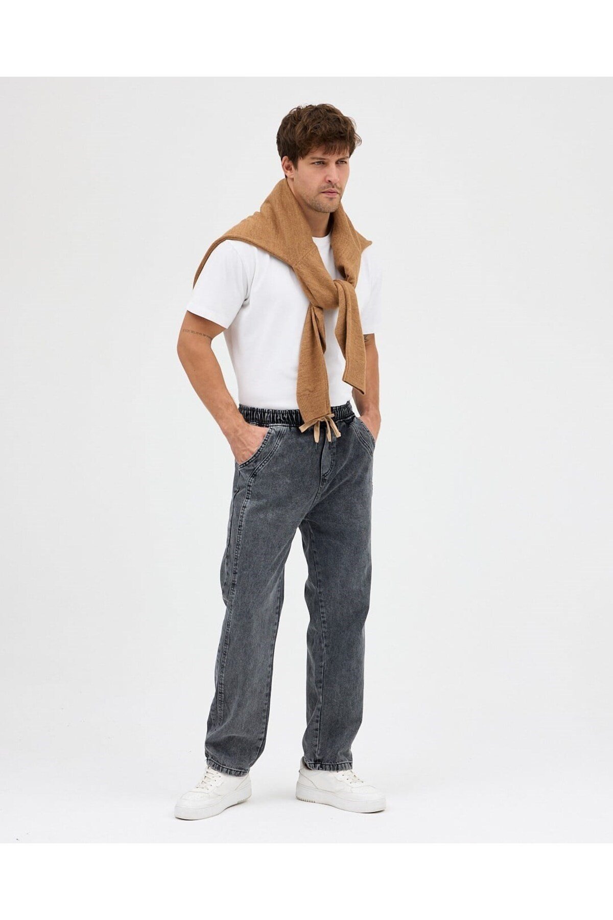 AMERİCANO BAGGY JEAN PANTOLON (FÜME)