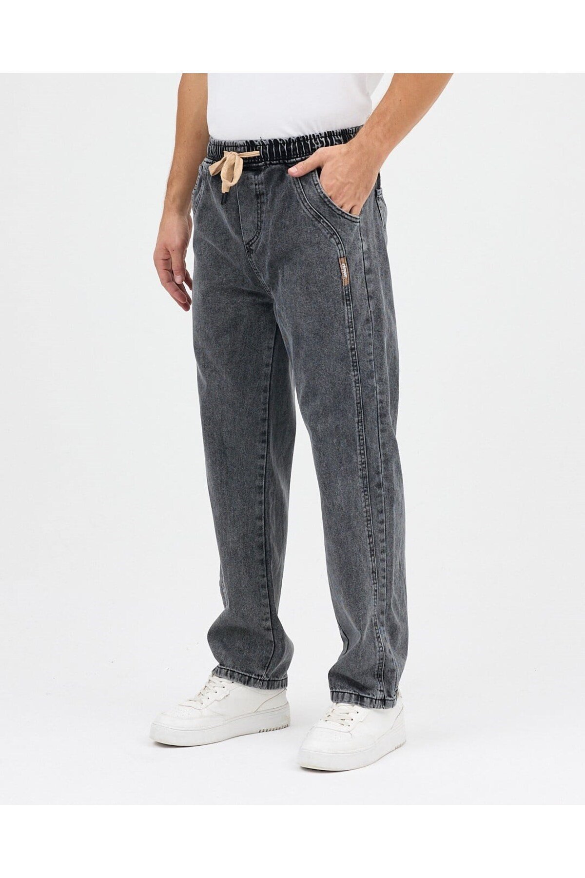 AMERİCANO BAGGY JEAN PANTOLON (FÜME)