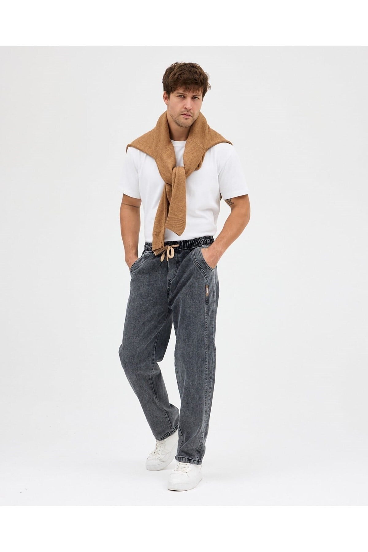 AMERİCANO BAGGY JEAN PANTOLON (FÜME)