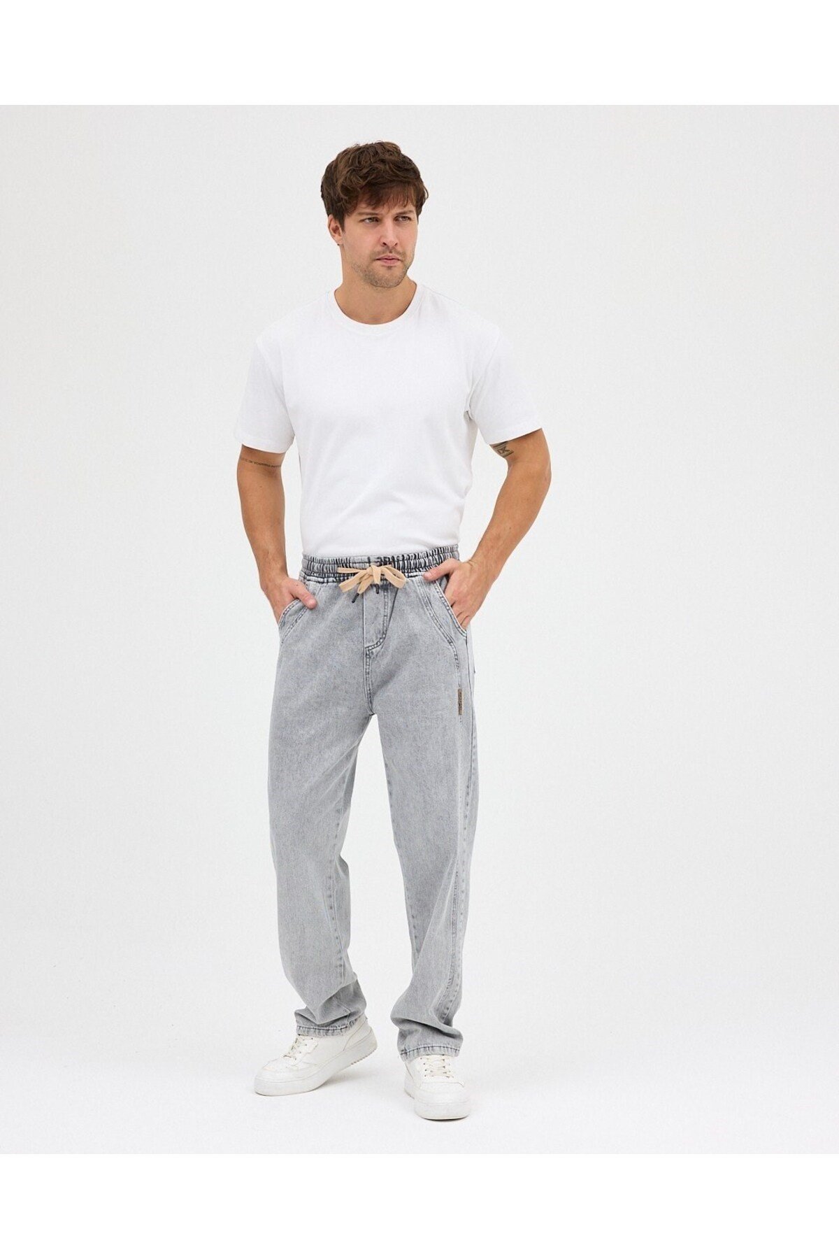 AMERİCANO BAGGY JEAN PANTOLON (KAR GRİ)