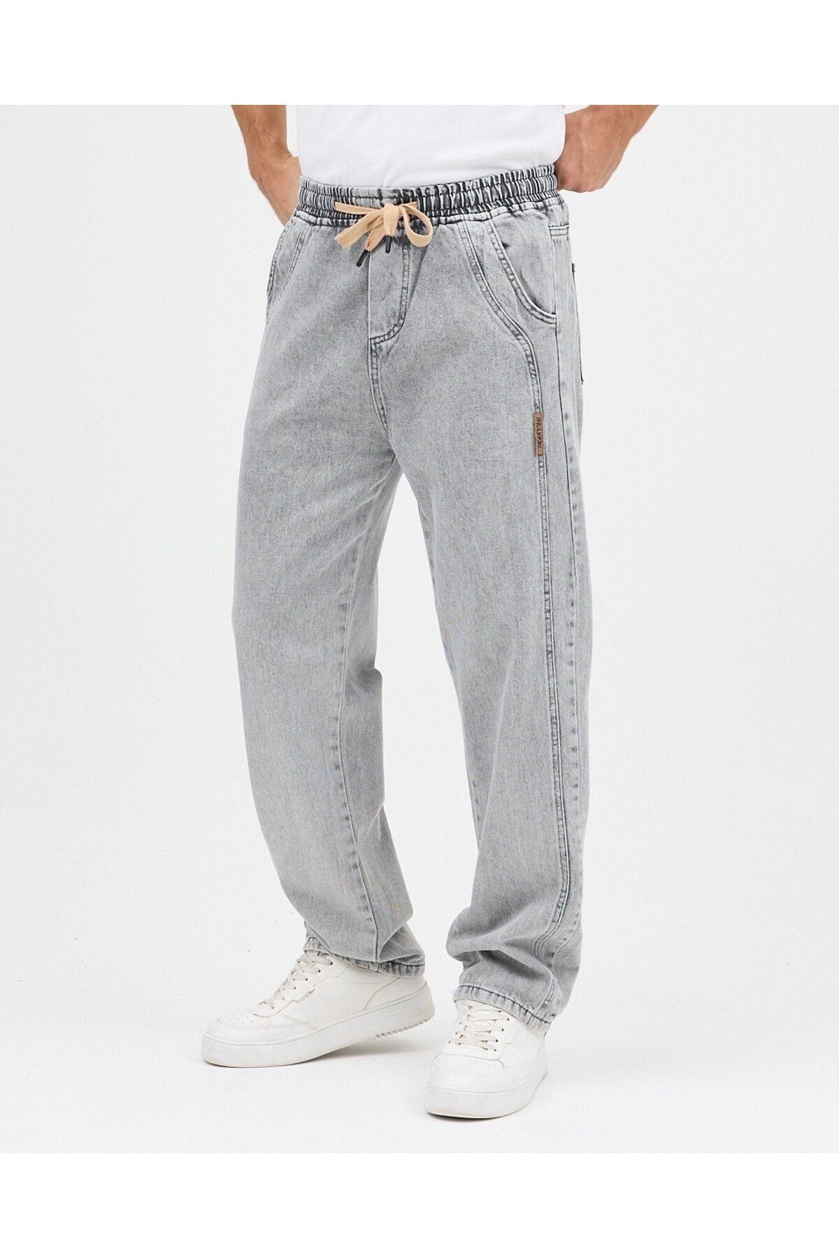 AMERİCANO BAGGY JEAN PANTOLON (KAR GRİ)