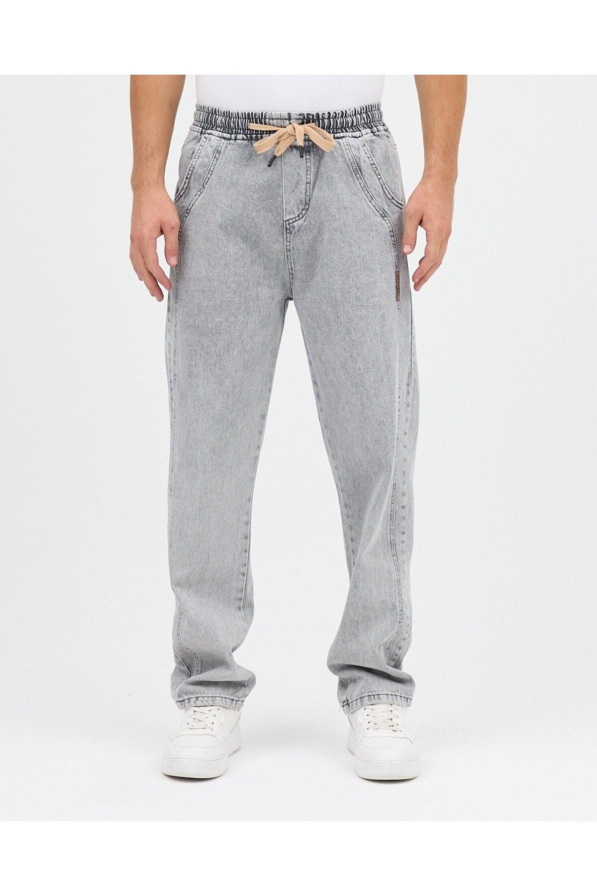 AMERİCANO BAGGY JEAN PANTOLON (KAR GRİ)