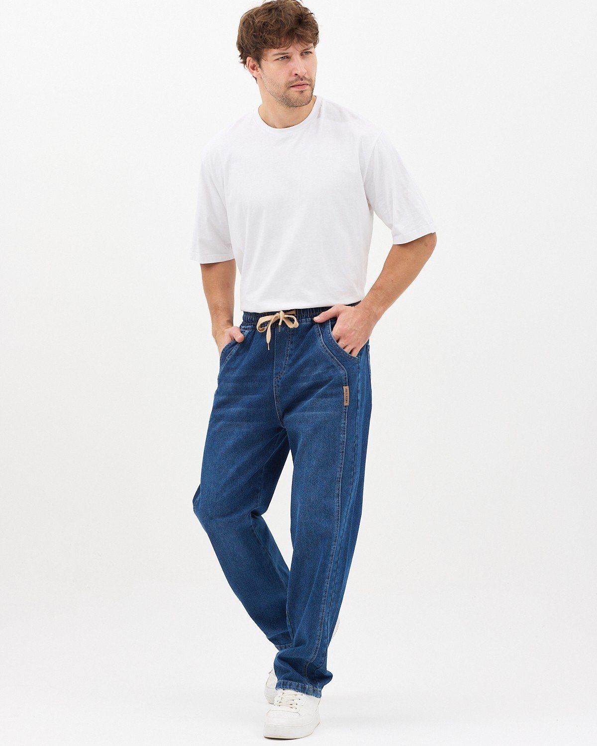 AMERİCANO BAGGY KOT PANTOLON (KOYU MAVİ)