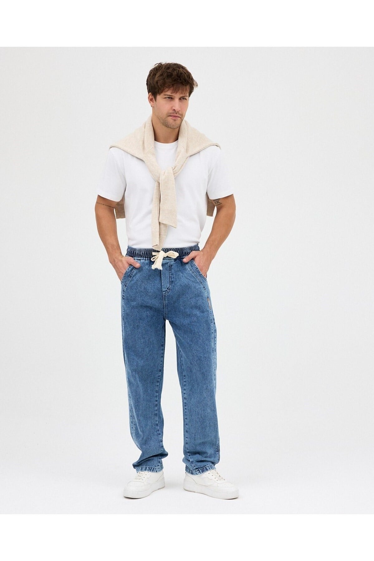 AMERİCANO BAGGY KOT PANTOLON (MAVİ)