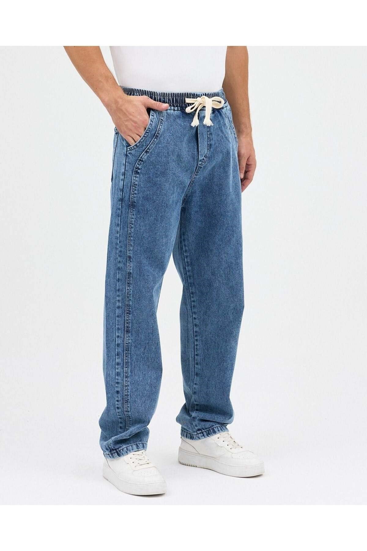 AMERİCANO BAGGY KOT PANTOLON (MAVİ)