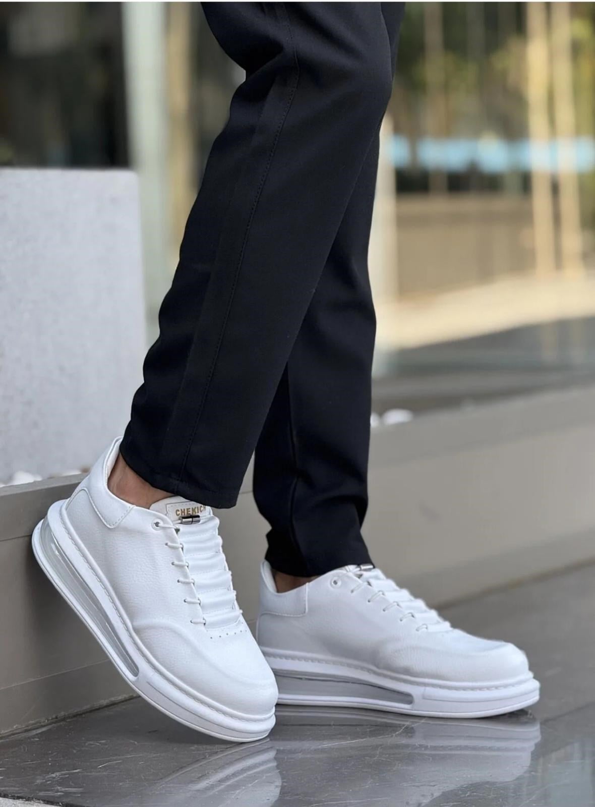 AVAX ERKEK YÜKSEK TABANLI SNEAKER AYAKKABI (BEYAZ)