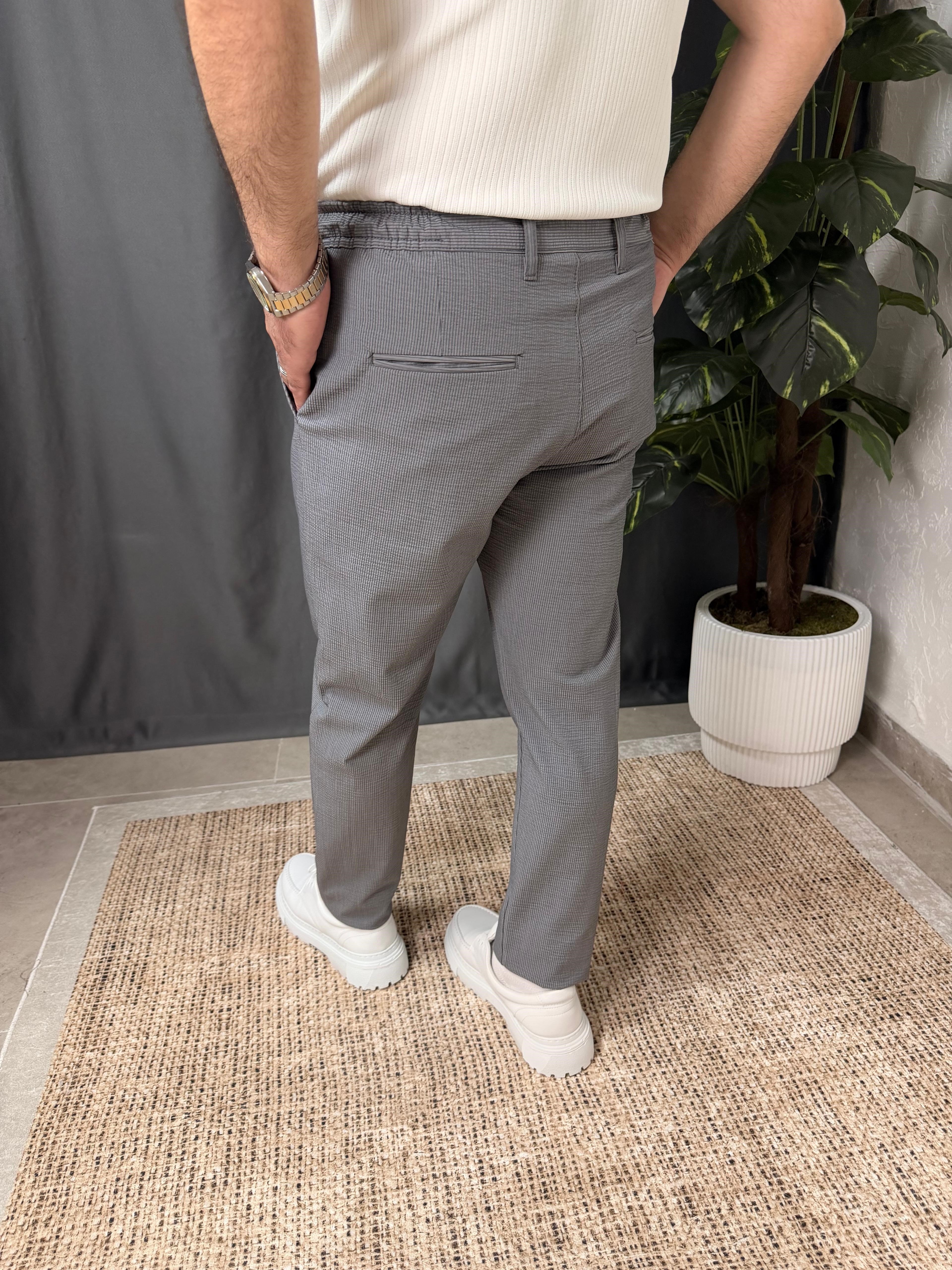 BELİ BAĞCIKLI FİTİLLİ PANTOLON