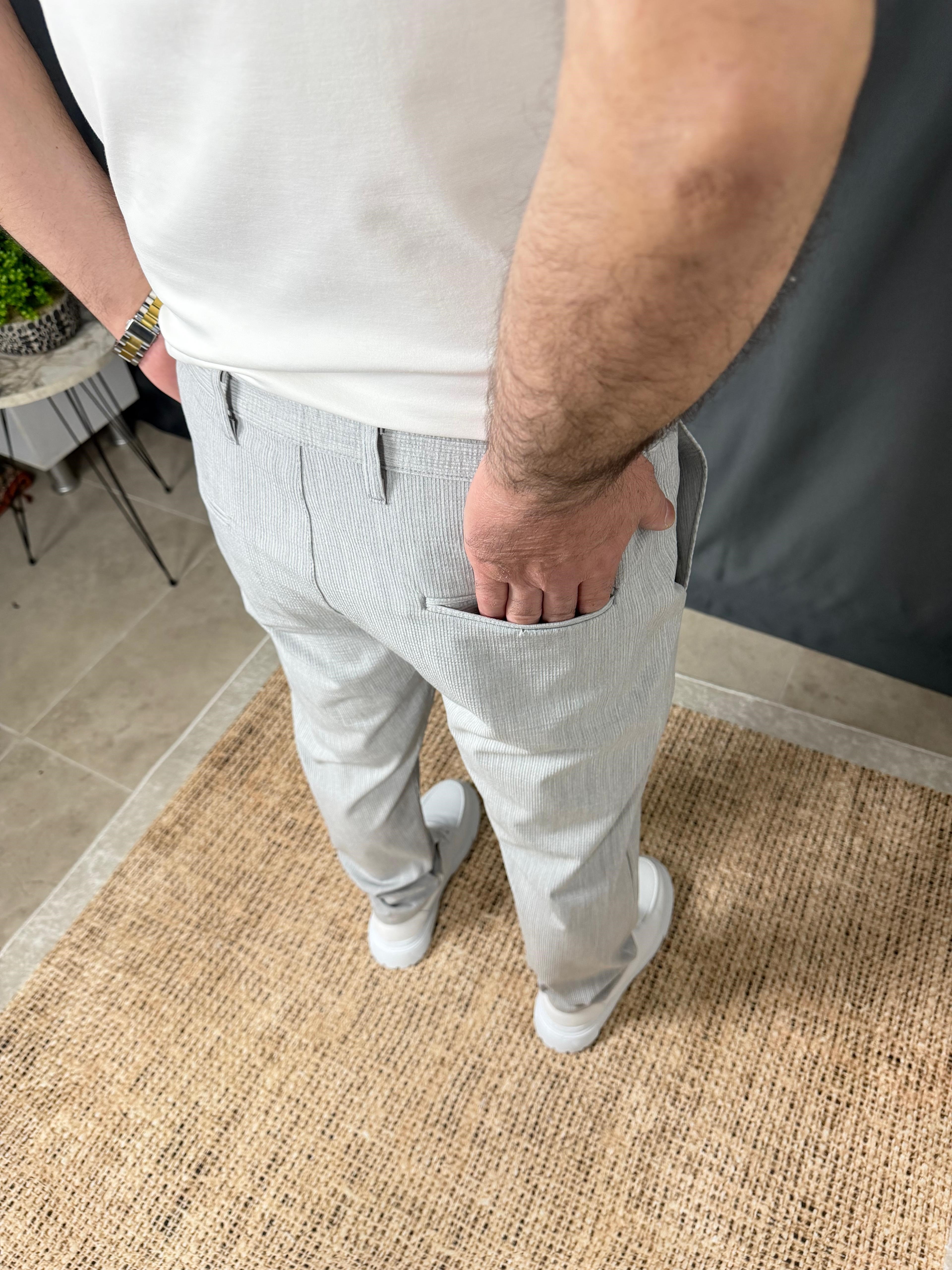 BELİ BAĞCIKLI FİTİLLİ PANTOLON