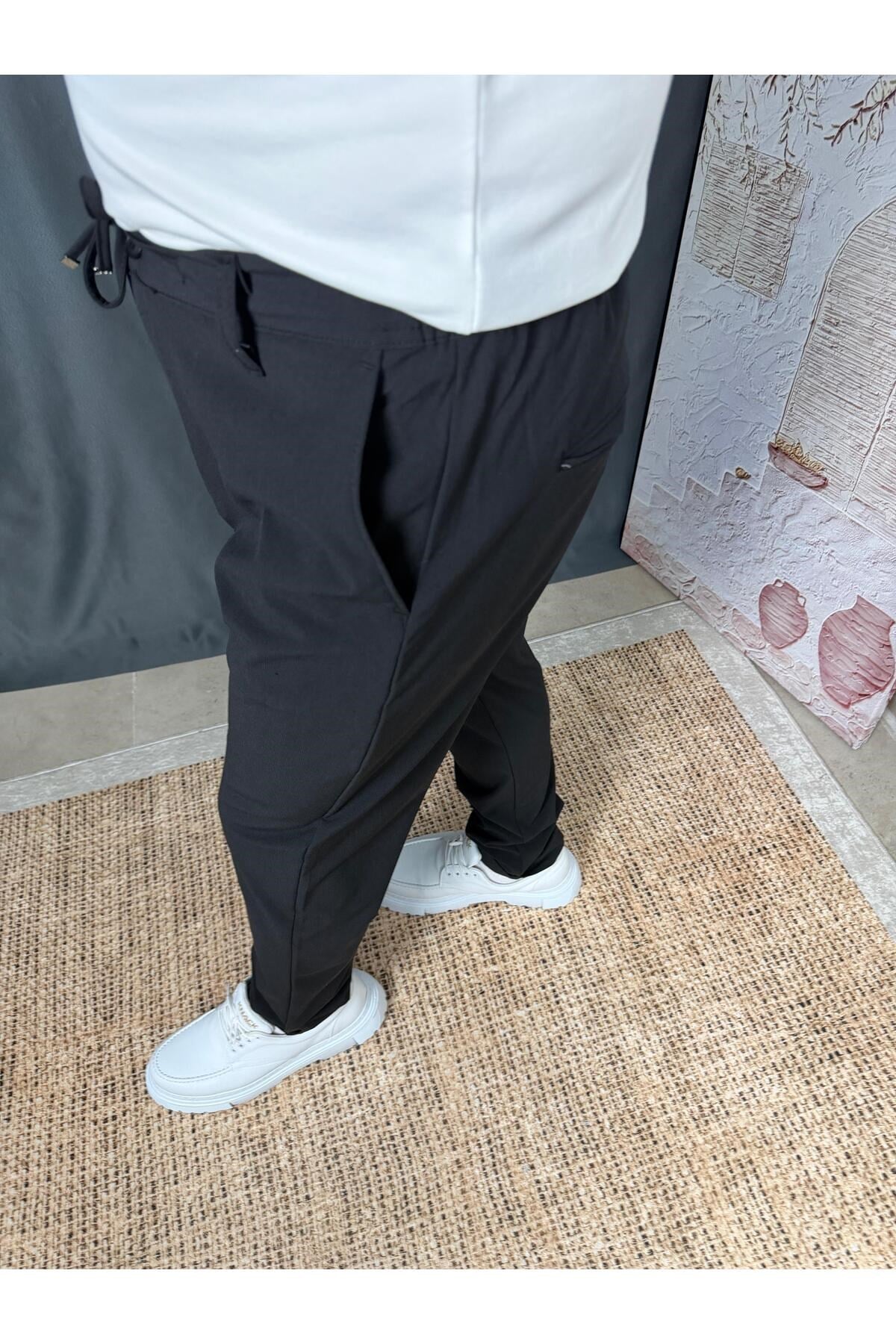 BELİ BAĞCIKLI FİTİLLİ PANTOLON