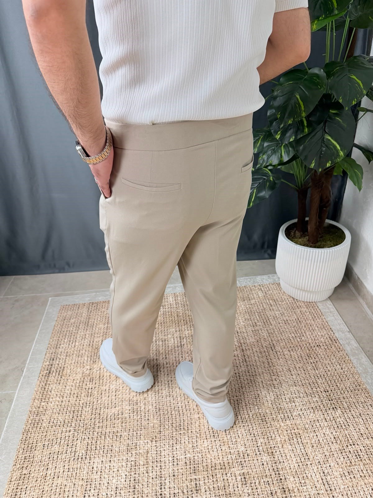BELİ KEMERLİ DUBLE PAÇA PANTOLON