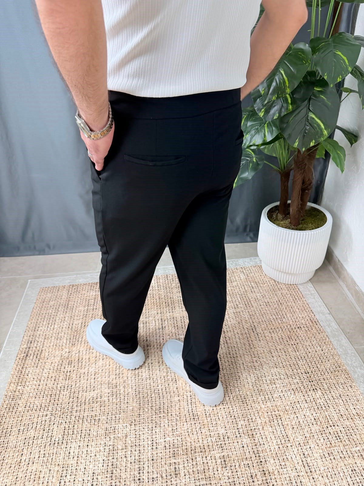 BELİ KEMERLİ DUBLE PAÇA PANTOLON