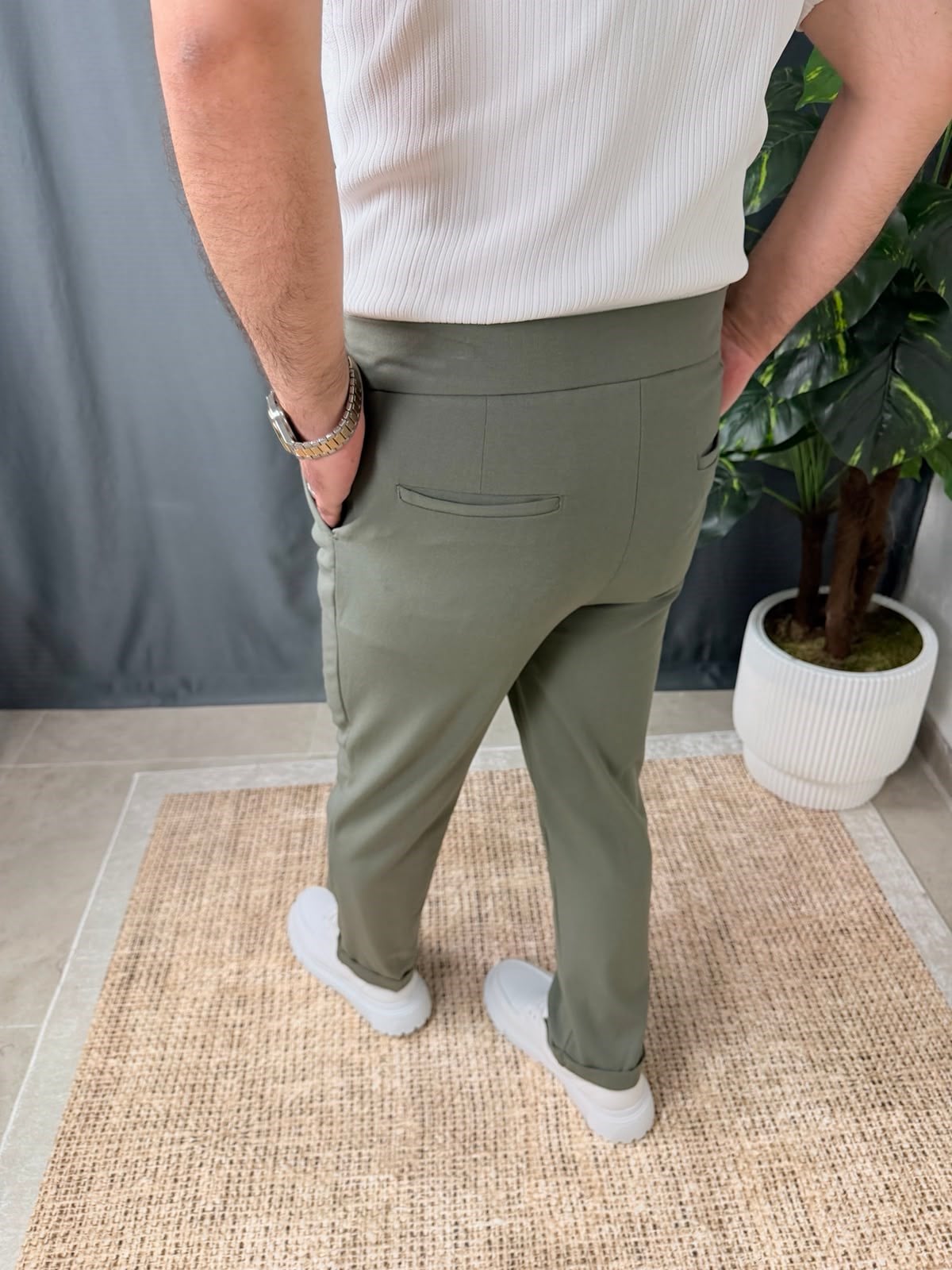 BELİ KEMERLİ DUBLE PAÇA PANTOLON