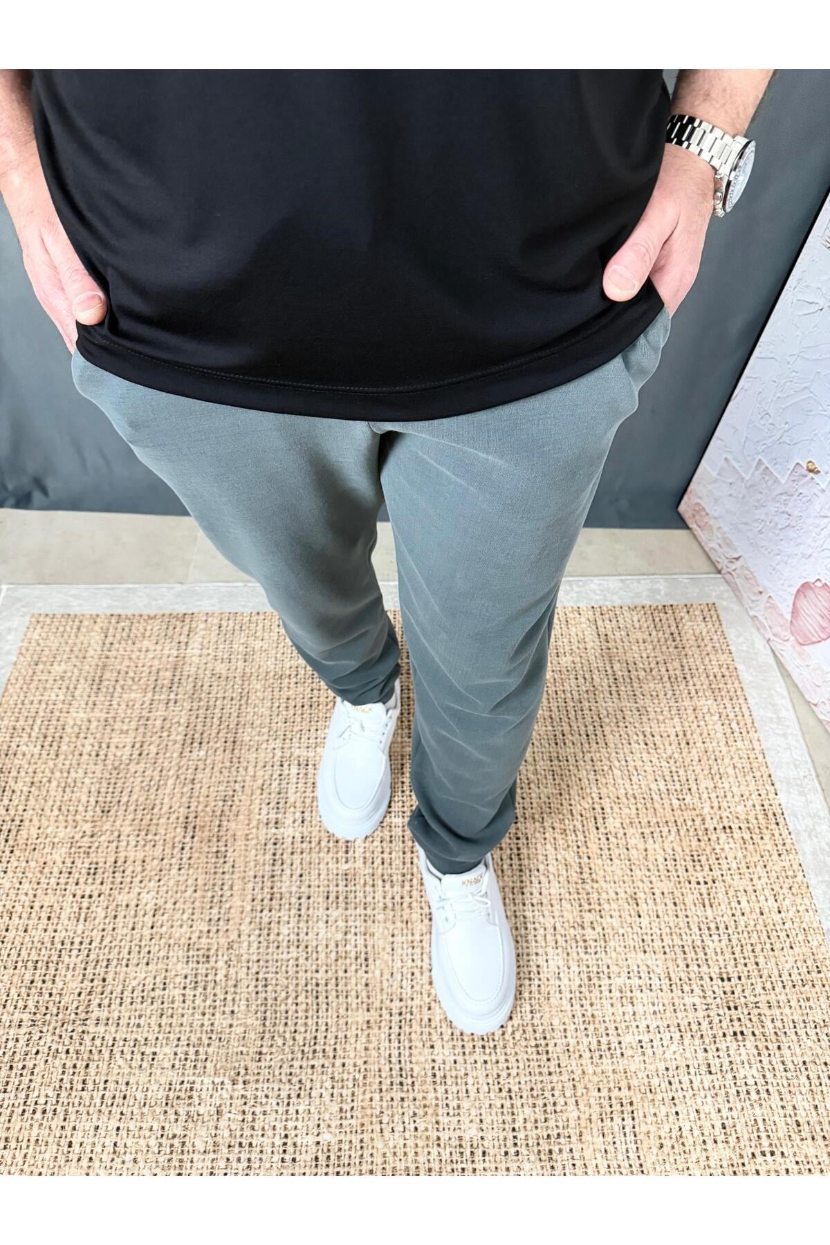 BELİ LASTİKLİ DAR KESİM JOGGER