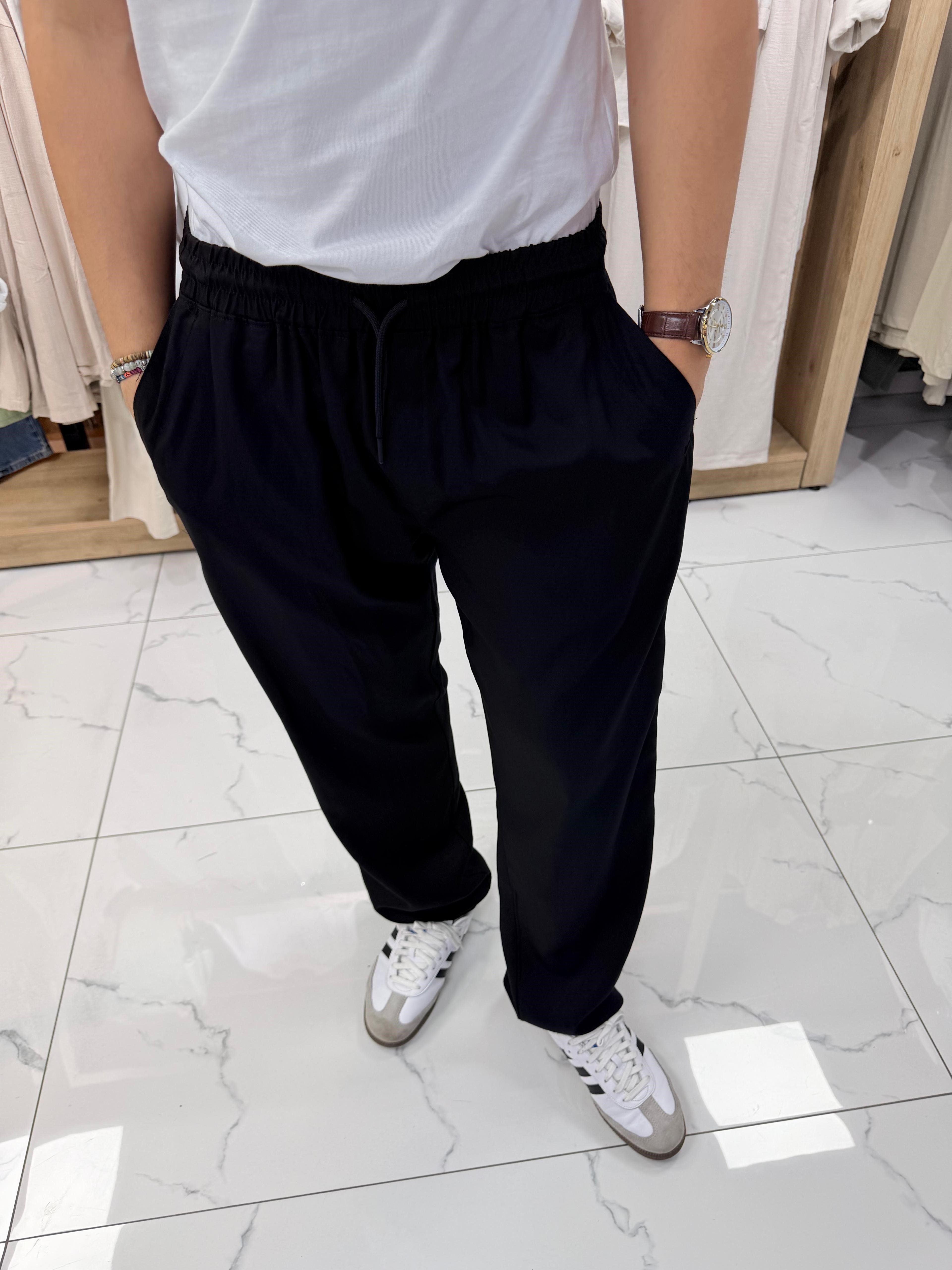 BELİ LASTİKLİ KUMAŞ BAGGY PANTOLON