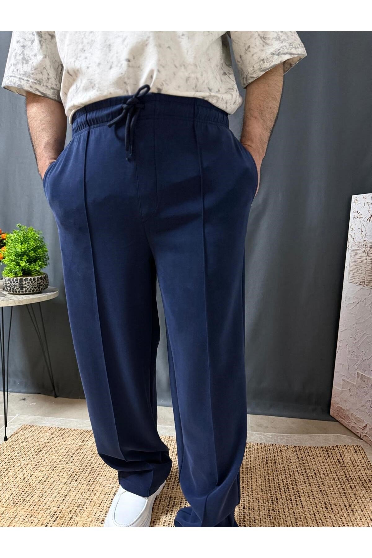 BELİ LASTİKLİ MODAL KUMAŞ BAGGY PANTOLON (321)