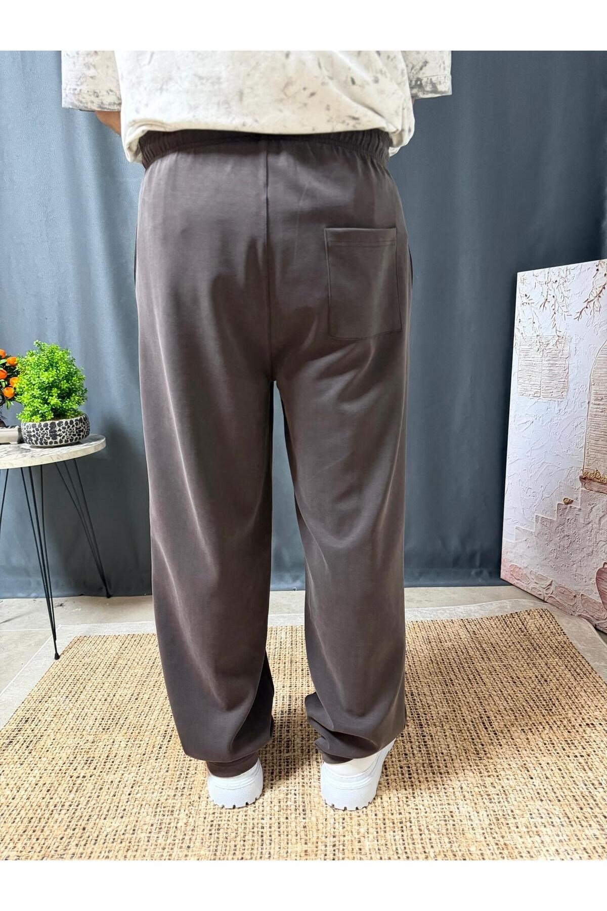BELİ LASTİKLİ MODAL KUMAŞ BAGGY PANTOLON (321)