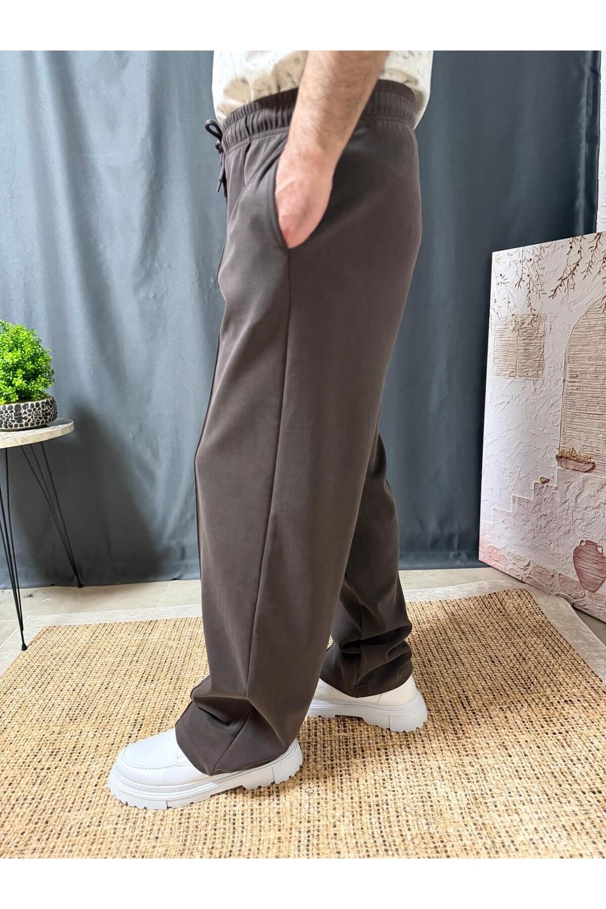 BELİ LASTİKLİ MODAL KUMAŞ BAGGY PANTOLON (321)