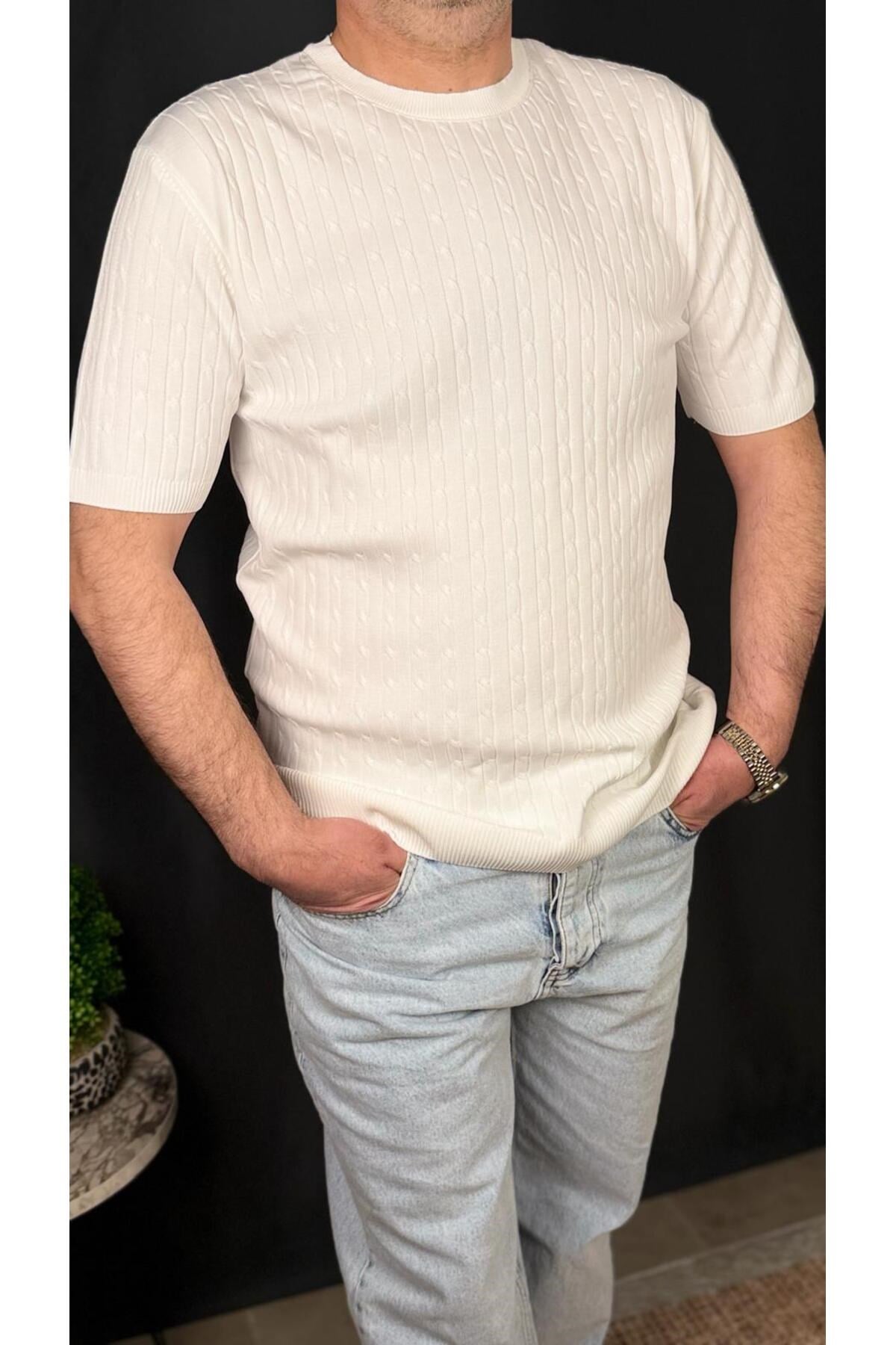 BİSİKLET YAKA , BELİ VE KOLLARI LASTİKLİ , FİT KESİM TİŞÖRT