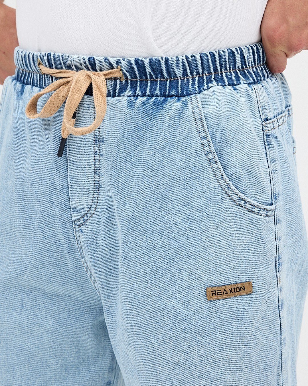 BUZ MAVİSİ ERKEK RAHAT KESİM BAGGY JEAN PANTOLON
