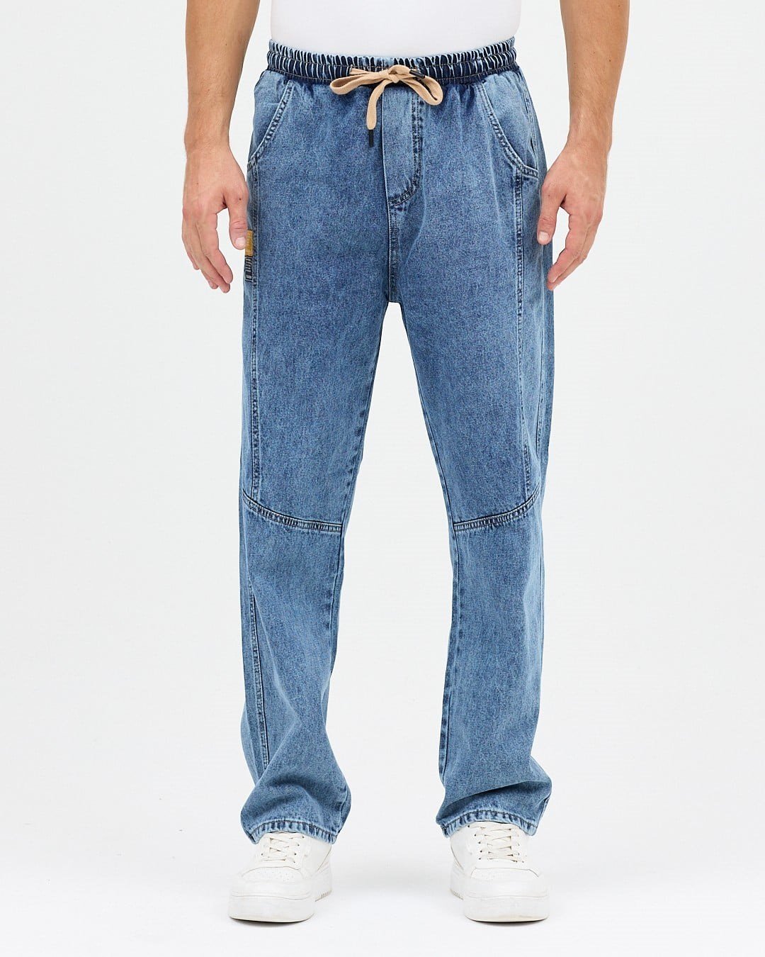 ÇİFT ETİKET BAGGY KOT PANTOLON (MAVİ)