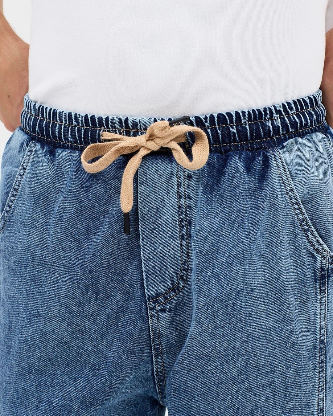 ÇİFT ETİKET BAGGY KOT PANTOLON (MAVİ)