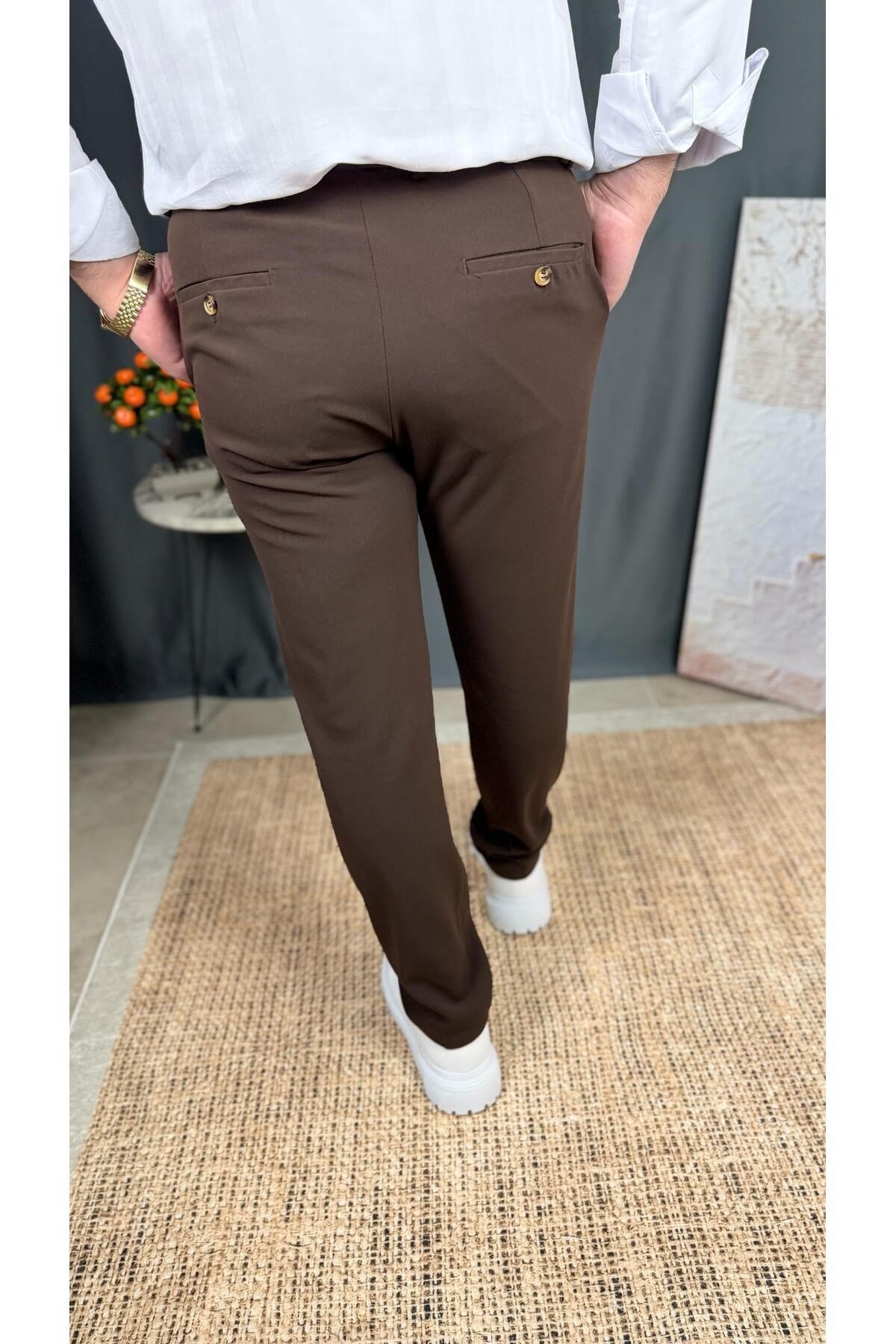 DAR KESİM BELİ BAĞCIKLI LASTİKLİ CASUAL JAGGER