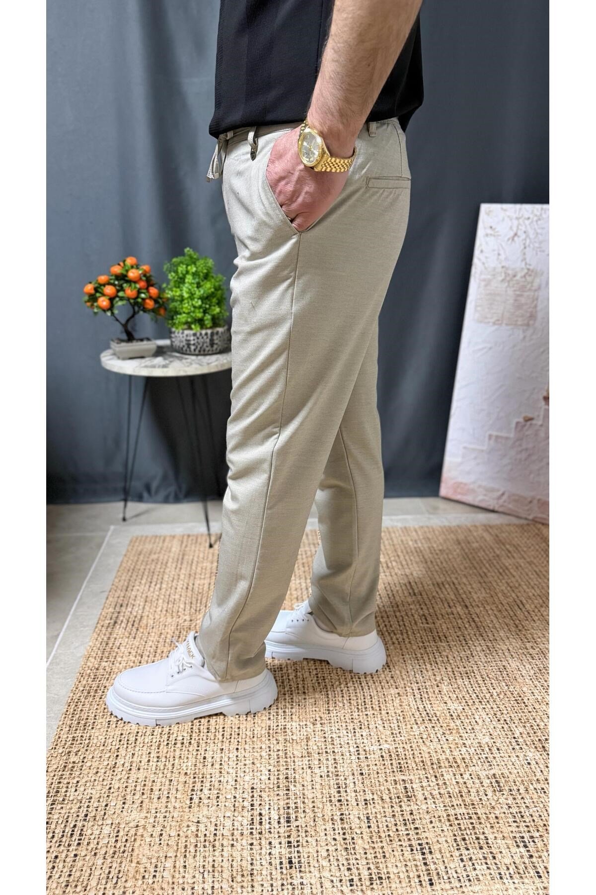 DAR KESİM BELİ BAĞCIKLI LASTİKLİ CASUAL JAGGER