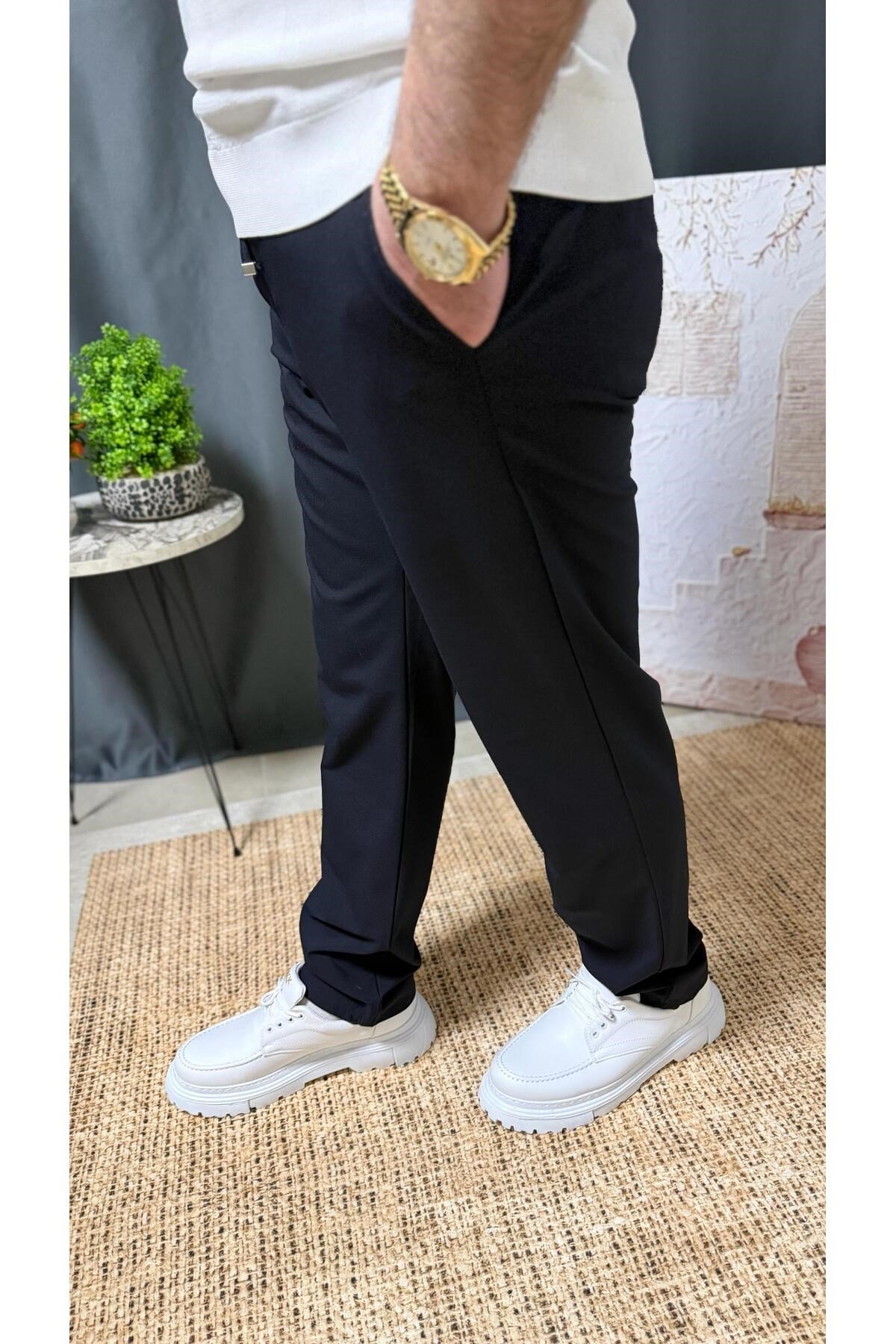 DAR KESİM BELİ BAĞCIKLI LASTİKLİ CASUAL JAGGER