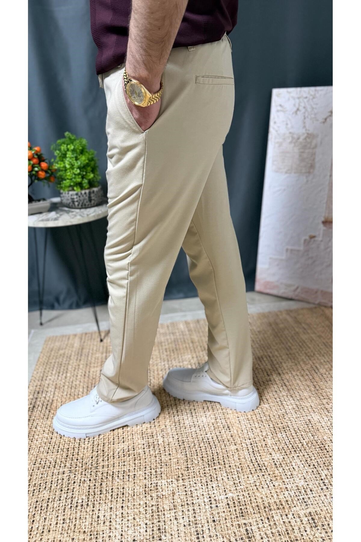 DAR KESİM BELİ BAĞCIKLI LASTİKLİ CASUAL JAGGER