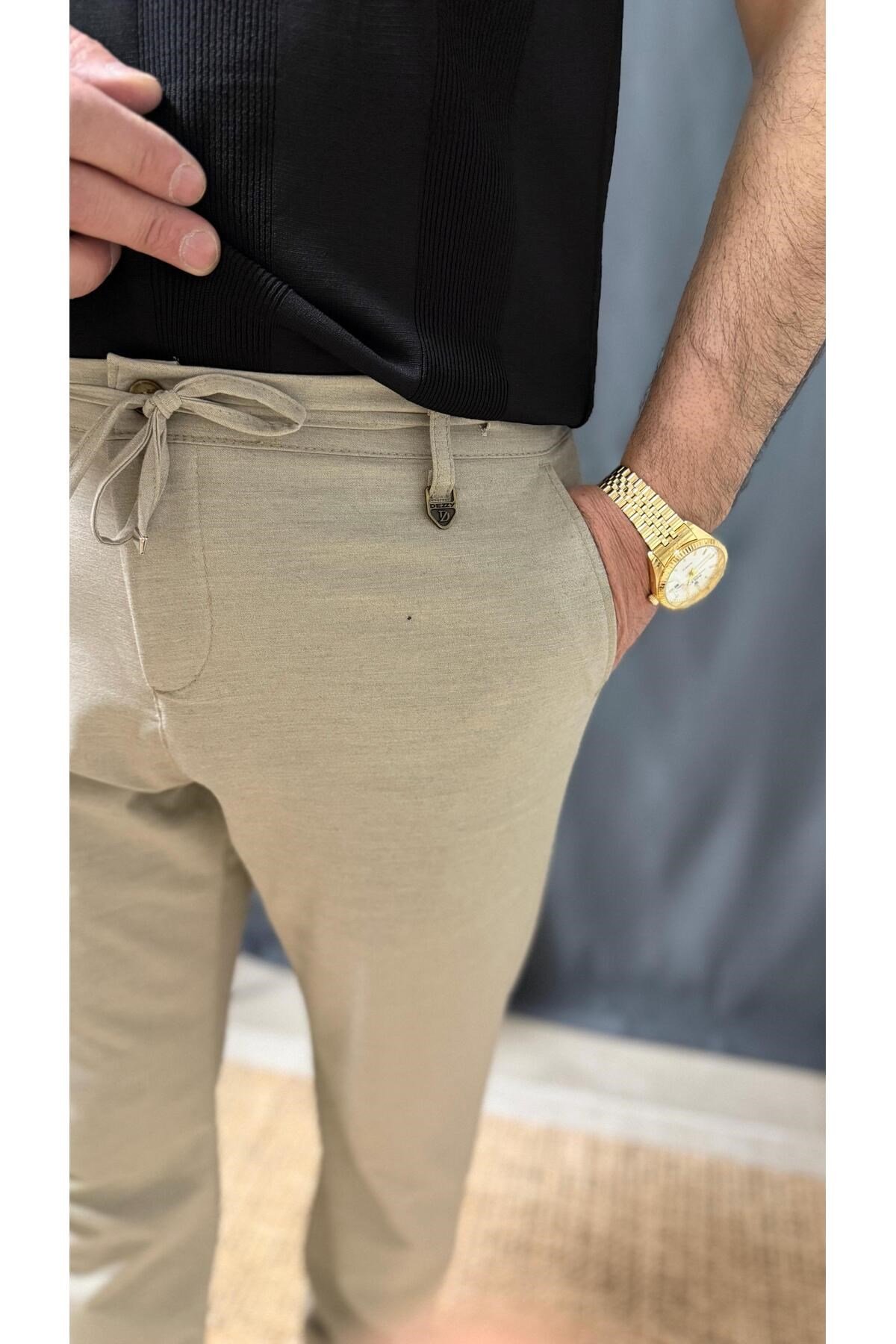 DAR KESİM BELİ BAĞCIKLI LASTİKLİ CASUAL JAGGER