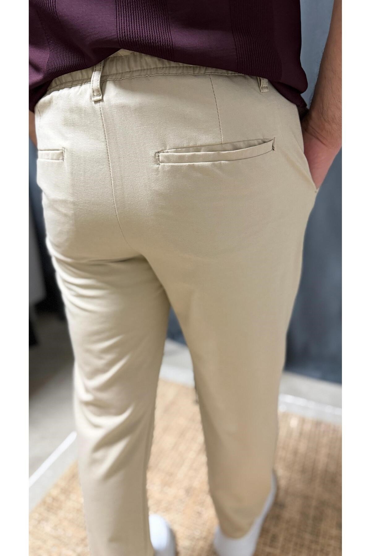 DAR KESİM BELİ BAĞCIKLI LASTİKLİ CASUAL JAGGER