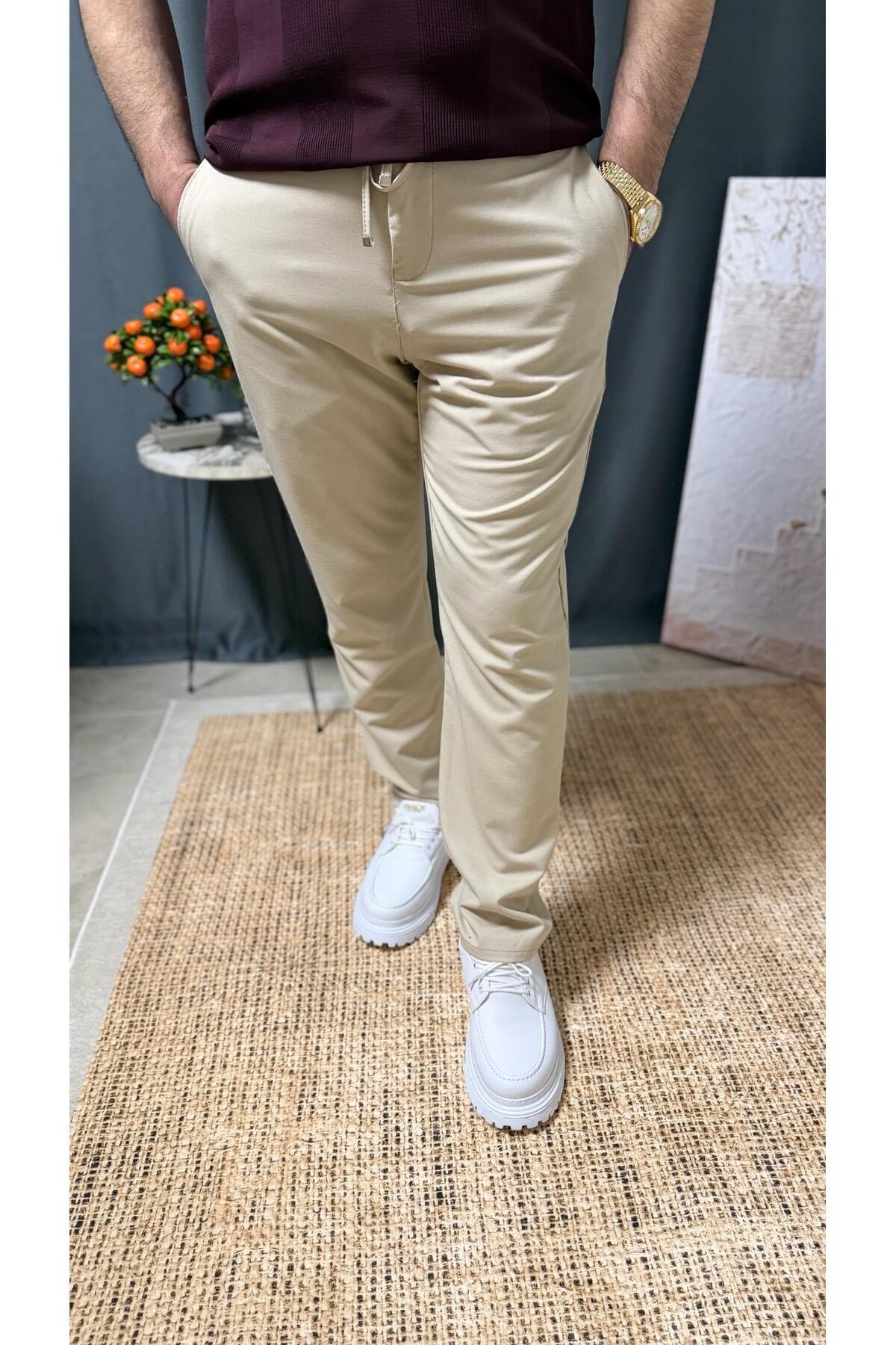 DAR KESİM BELİ BAĞCIKLI LASTİKLİ CASUAL JAGGER