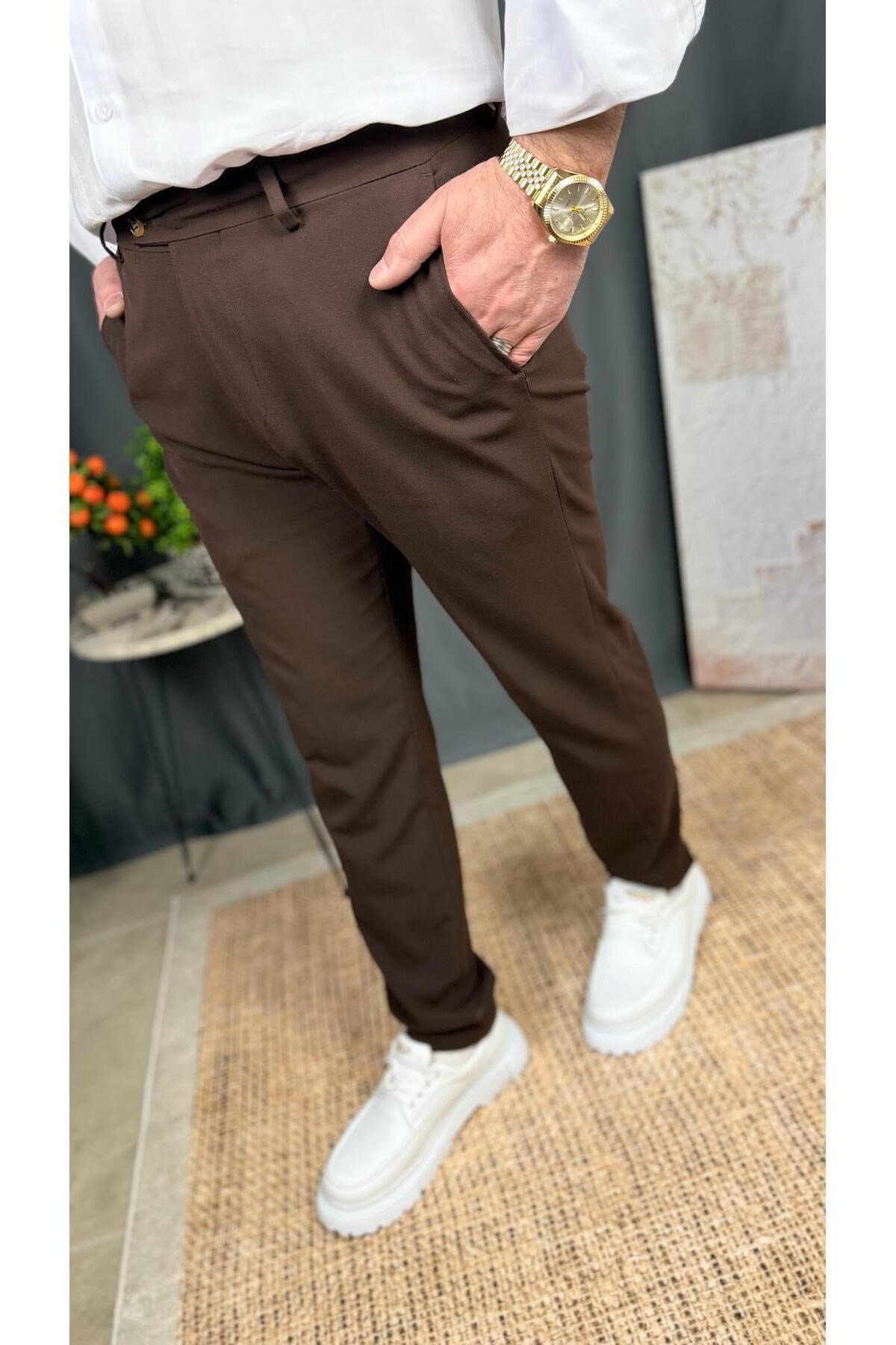 DAR KESİM BELİ BAĞCIKLI LASTİKLİ CASUAL JAGGER